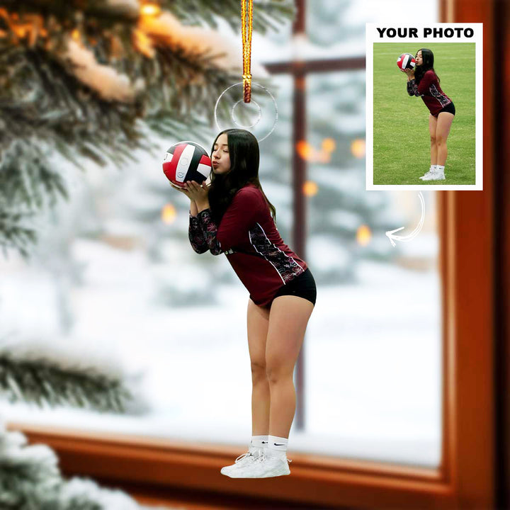 Volleyball Soul - Personalized Photo Mica Ornament - Christmas Gift For Volleyball Lovers