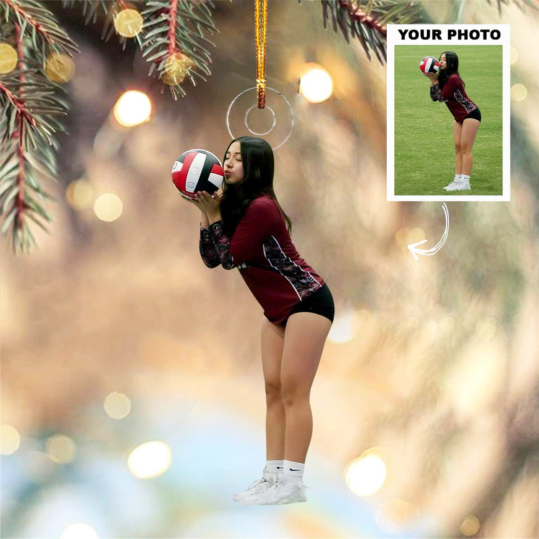 Volleyball Soul - Personalized Photo Mica Ornament - Christmas Gift For Volleyball Lovers