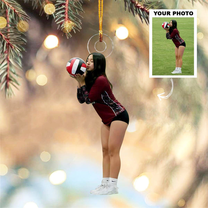 Volleyball Soul - Personalized Photo Mica Ornament - Christmas Gift For Volleyball Lovers