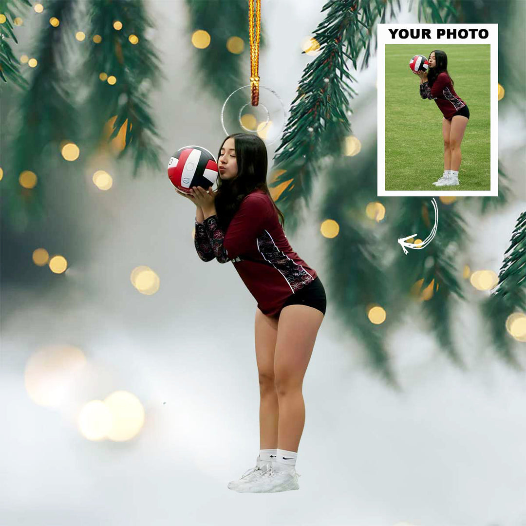 Volleyball Soul - Personalized Photo Mica Ornament - Christmas Gift For Volleyball Lovers