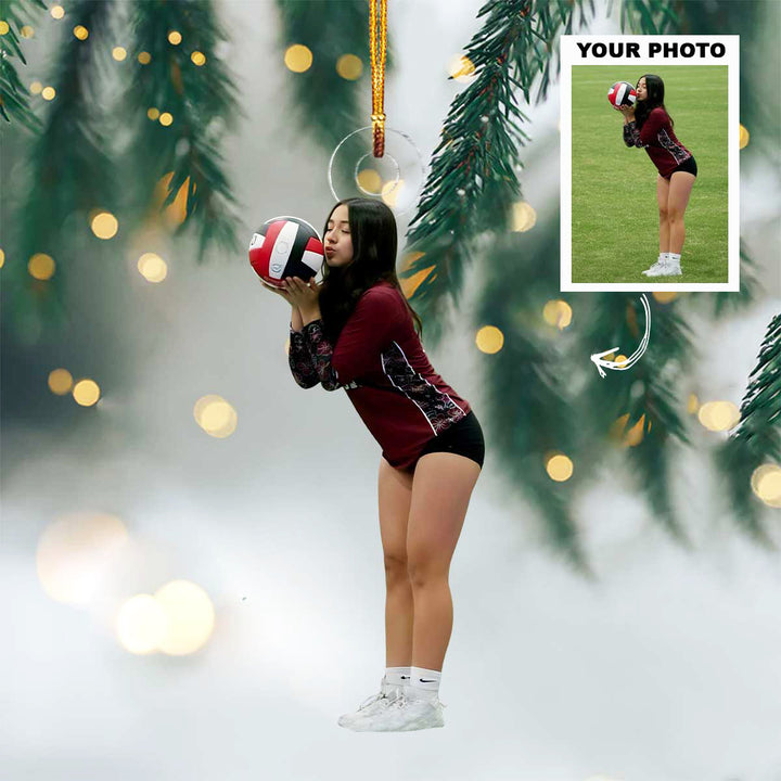 Volleyball Soul - Personalized Photo Mica Ornament - Christmas Gift For Volleyball Lovers