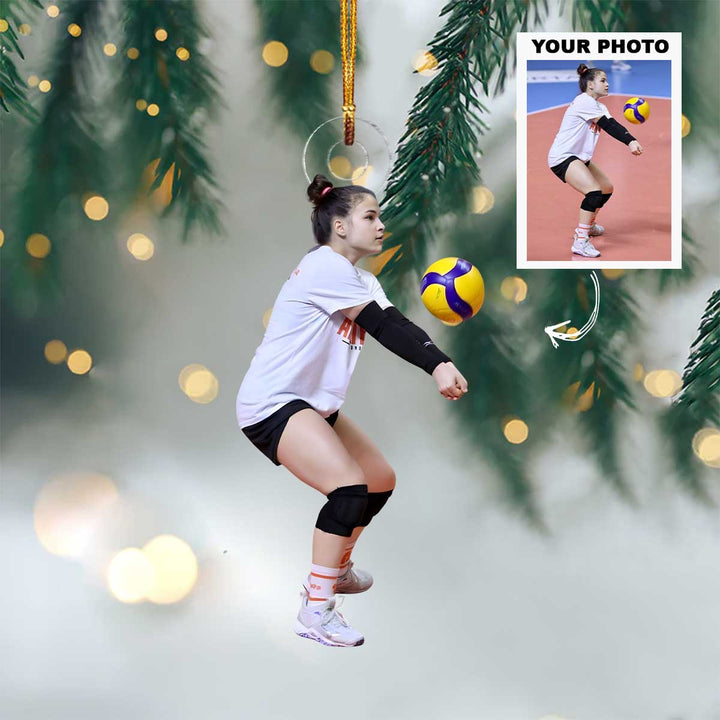 Volleyball Pride - Personalized Photo Mica Ornament - Christmas Gift For Volleyball Lovers