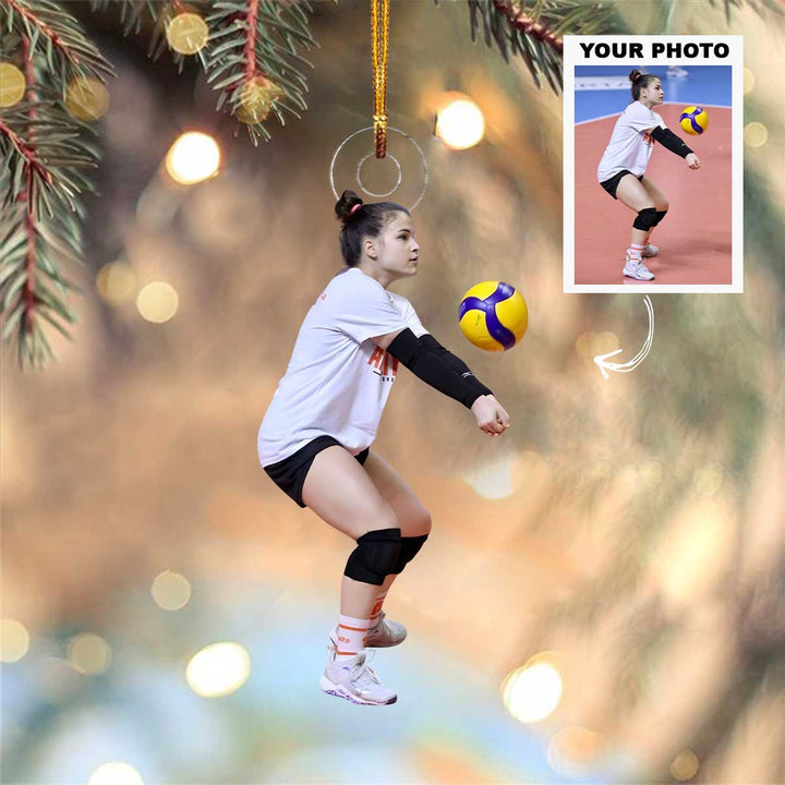 Volleyball Pride - Personalized Photo Mica Ornament - Christmas Gift For Volleyball Lovers