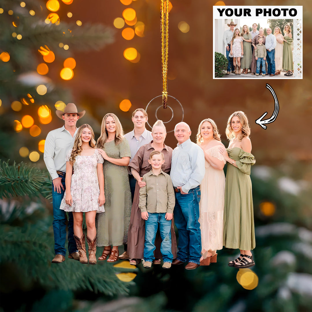 Wild West Family - Personalized Photo Mica Ornament - Christmas Gift For Family Members