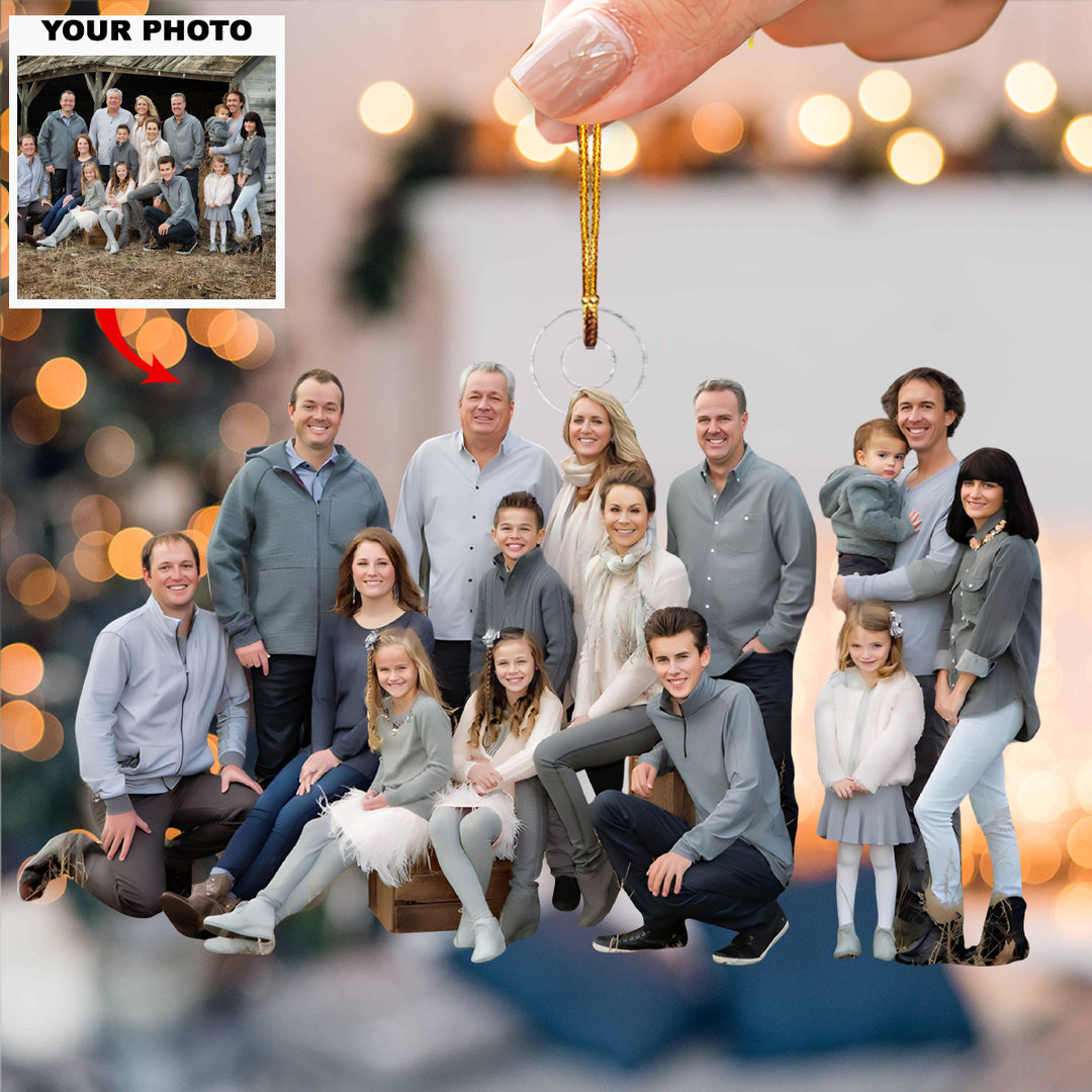 Wild West Family - Personalized Photo Mica Ornament - Christmas Gift For Family Members