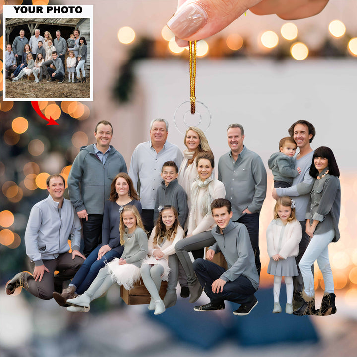 Wild West Family - Personalized Photo Mica Ornament - Christmas Gift For Family Members