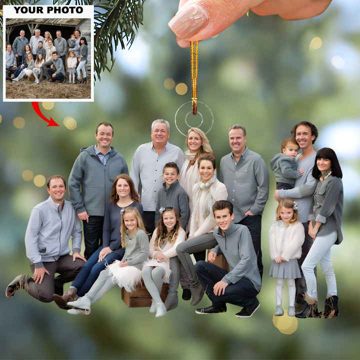 Wild West Family - Personalized Photo Mica Ornament - Christmas Gift For Family Members