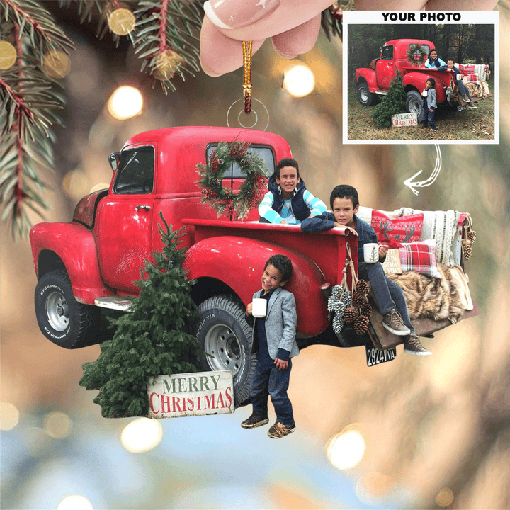 Together Always - Personalized Photo Mica Ornament - Christmas Gift For Family, Family Members