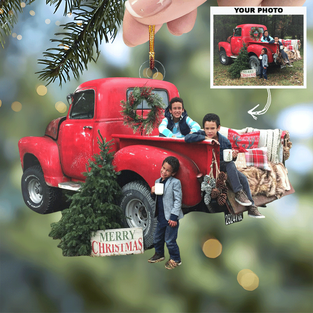 Together Always - Personalized Photo Mica Ornament - Christmas Gift For Family, Family Members