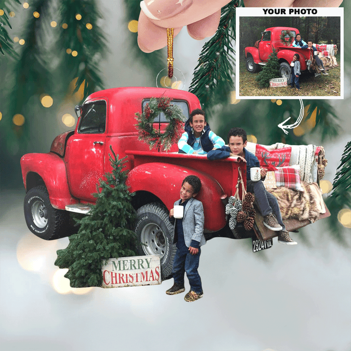Together Always - Personalized Photo Mica Ornament - Christmas Gift For Family, Family Members