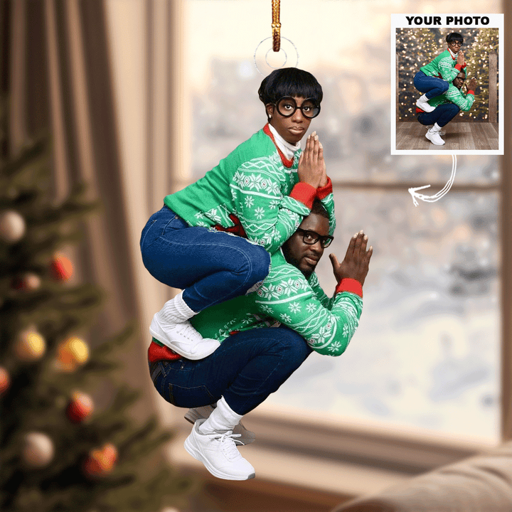 Better Together - Personalized Photo Mica Ornament - Christmas Gift For Couple