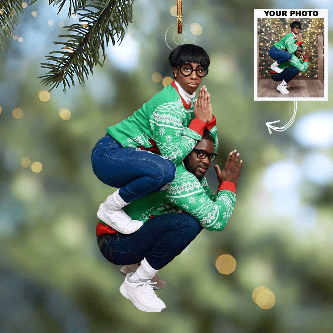 Better Together - Personalized Photo Mica Ornament - Christmas Gift For Couple