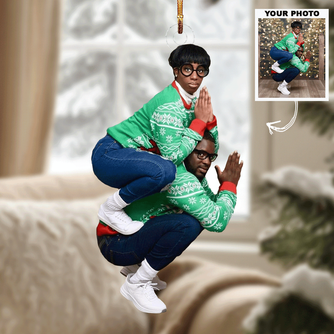 Better Together - Personalized Photo Mica Ornament - Christmas Gift For Couple