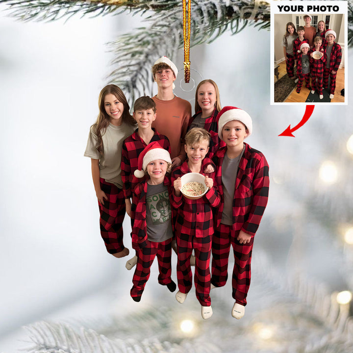 Heartwarming Holiday
 - Personalized Photo Mica Ornament - Christmas Gift For Family Members