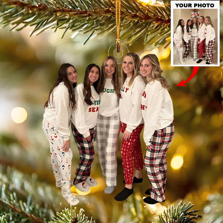 Together at Christmas - Personalized Photo Mica Ornament - Christmas Gift For Family Members