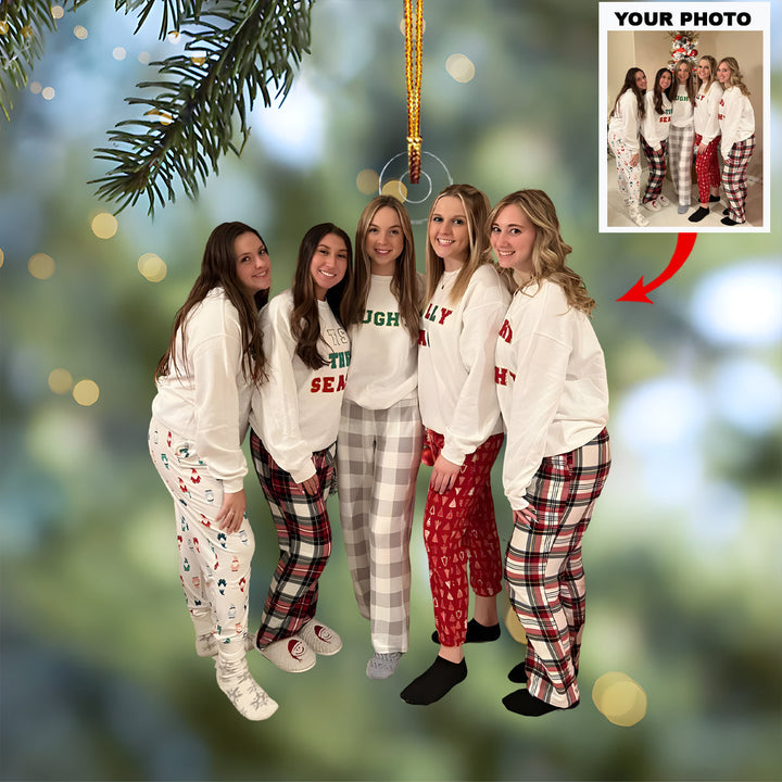 Together at Christmas - Personalized Photo Mica Ornament - Christmas Gift For Family Members