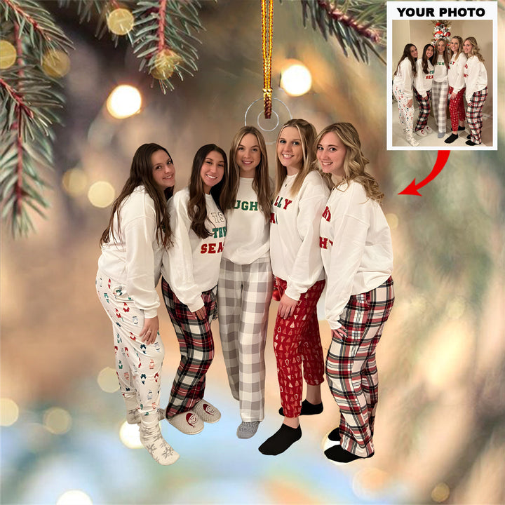 Together at Christmas - Personalized Photo Mica Ornament - Christmas Gift For Family Members